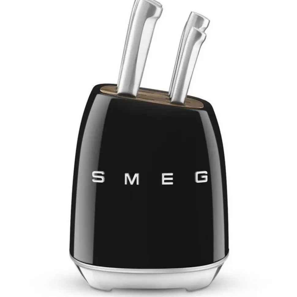 SMEG - KBSF02 - Knivblokk m/6 kniver Svart