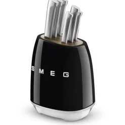 SMEG - KBSF02 - Knivblokk m/6 kniver Svart