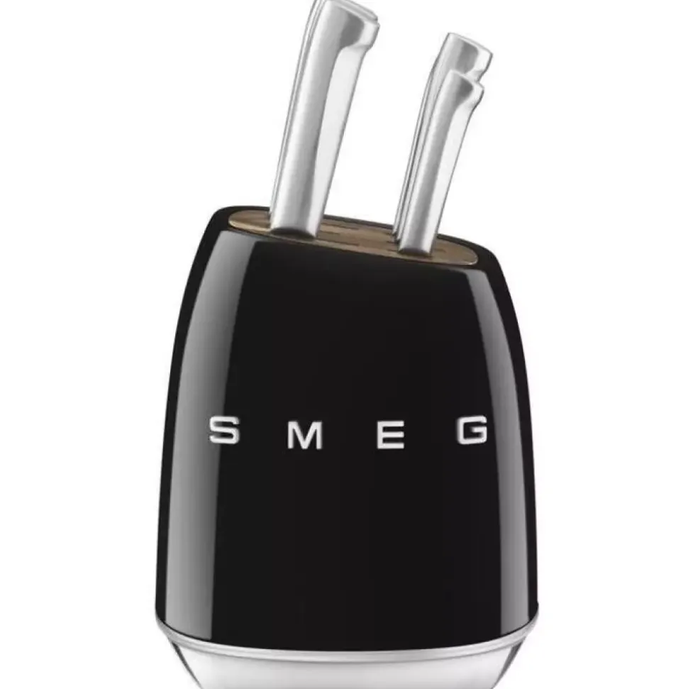 SMEG - KBSF02 - Knivblokk m/6 kniver Svart