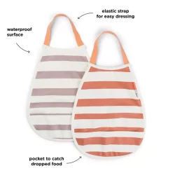 Smikker 2pk Striper Rosa/Papaya