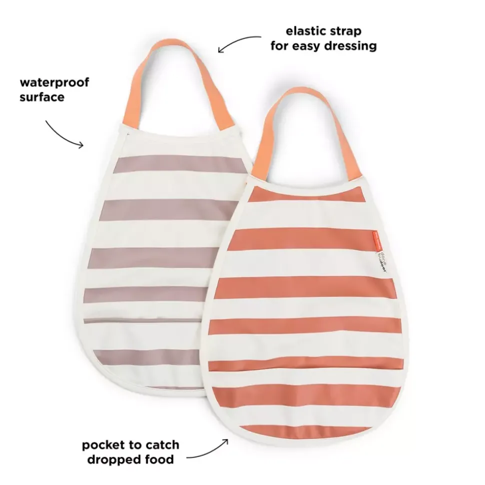 Smikker 2pk Striper Rosa/Papaya