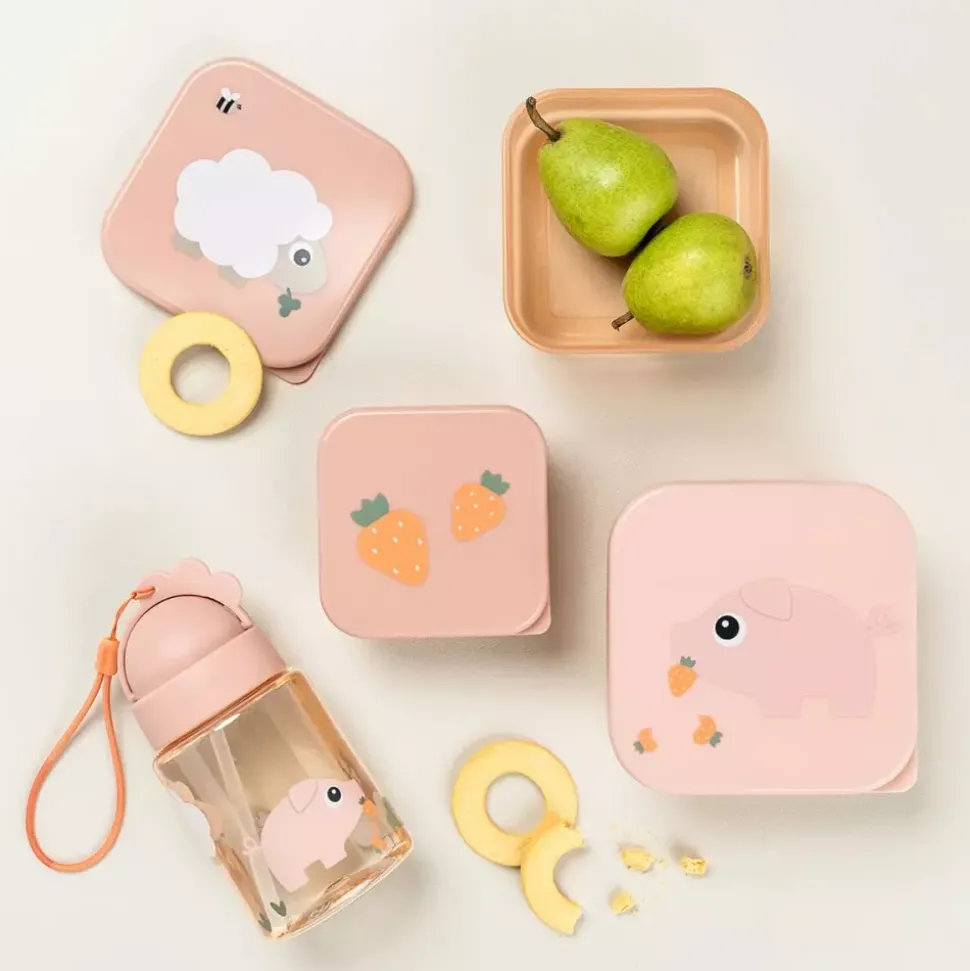 Snackboks Sett 3 Deler Tiny Farm Powder