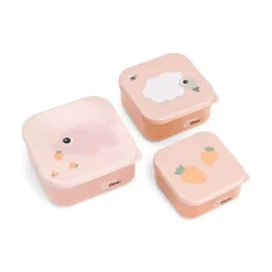 Snackboks Sett 3 Deler Tiny Farm Powder