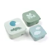 Snack Box S/3 pcs Happy clouds Green