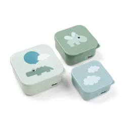 Snack Box S/3 pcs Happy clouds Green