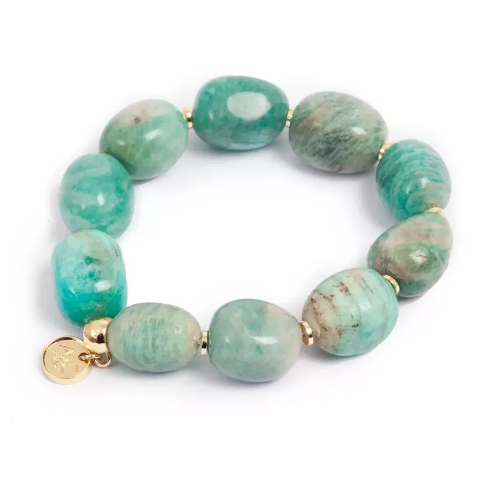 Statement-Armbånd, Amazonite