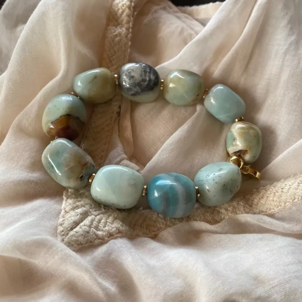 Statement-Armbånd, Amazonite