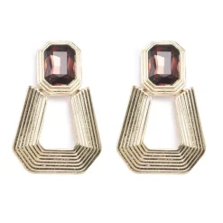 Statement-Øredobber, Burgundy, Grace G