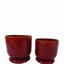 STEFFEN Potte s/2 D15/17 H14,5/16,5 cm Brunrød P14/16