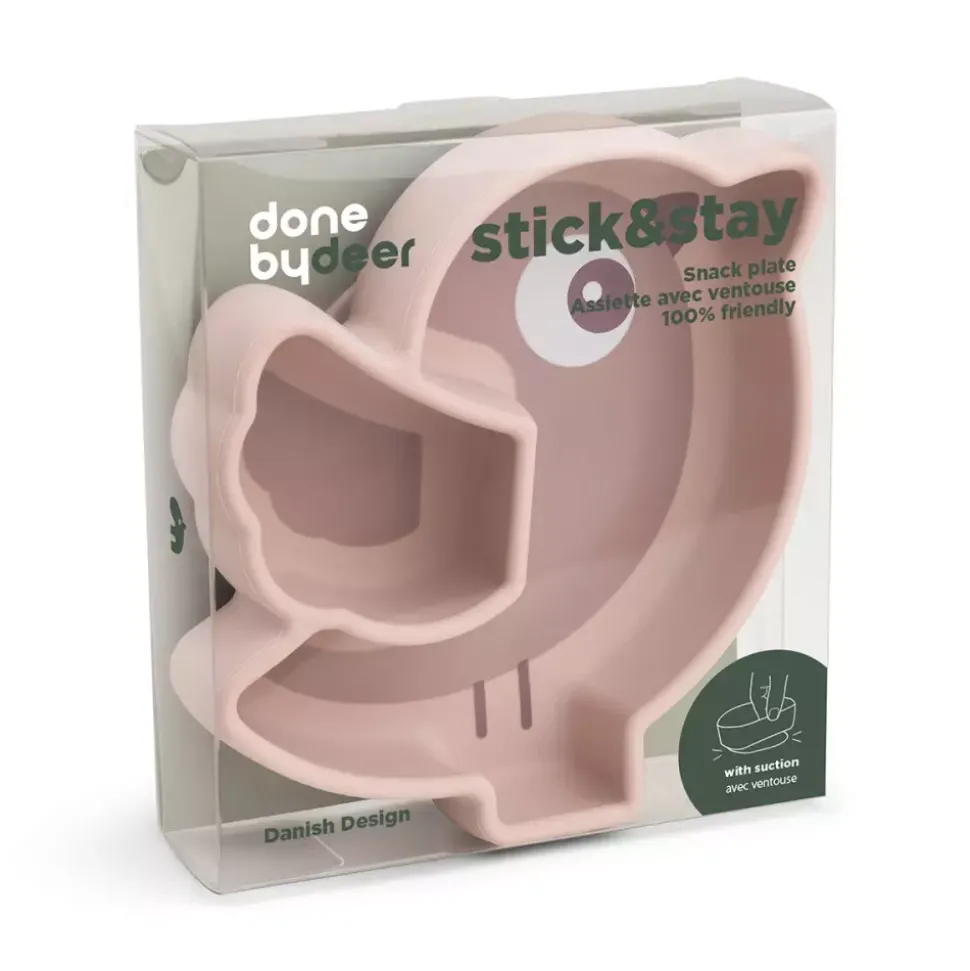 Stick & Stay Snacktallerken Birdee Pudder