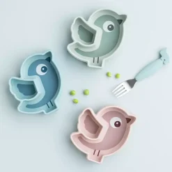 Stick & Stay Snacktallerken Birdee Pudder
