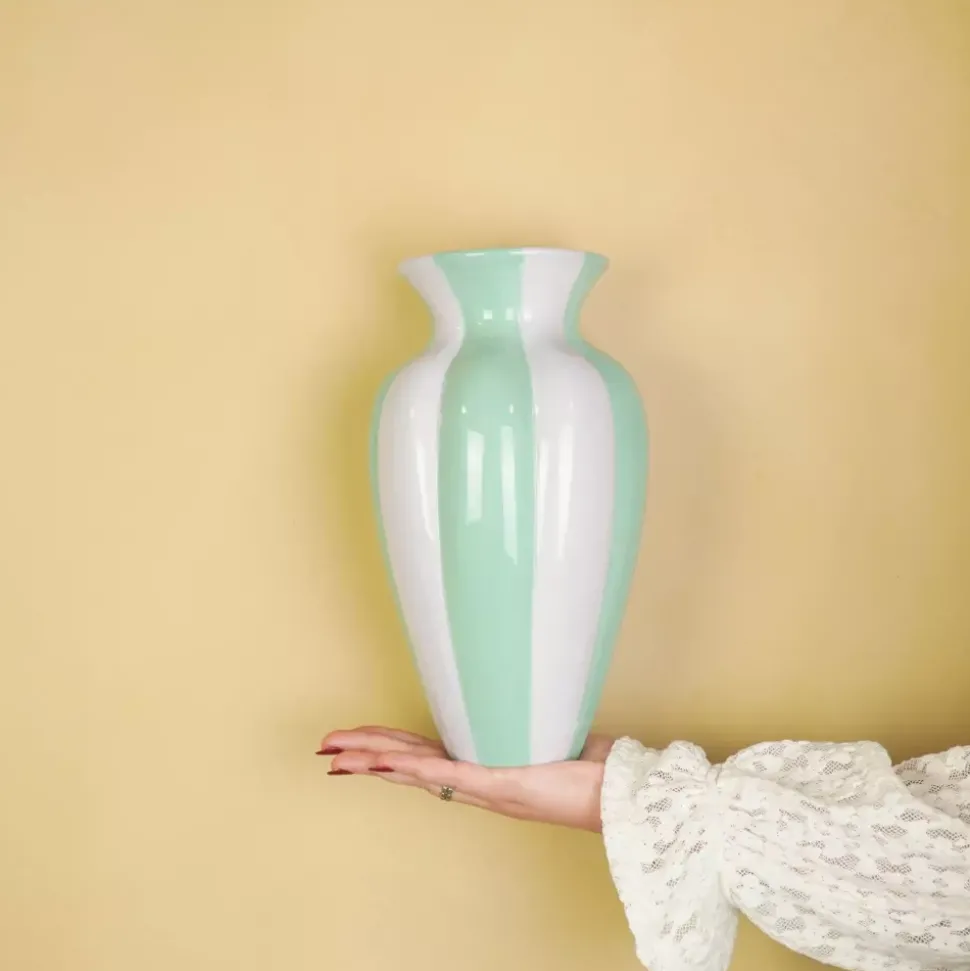 Stripes Vase Grønn/Lilla H29,5