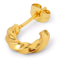 Swirl Hoops Small Par (2 stk) Forgyldt