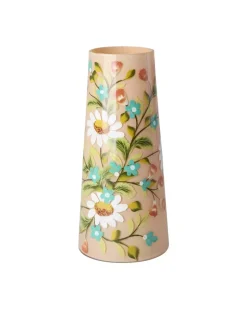 Sylindriskvase Med Håndmalte Blomster