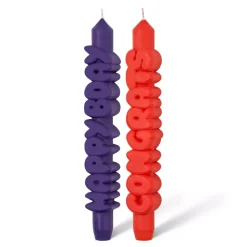 Taper Candle B-DAY Indigo/Oransj