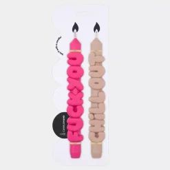 Taper Candle BOLD Prink/Krem