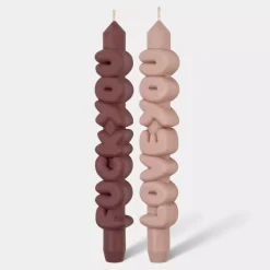 Taper Candle CONFROTATIONAL Mocca/Krem