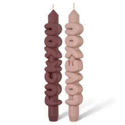 Taper Candle CONFROTATIONAL Mocca/Krem