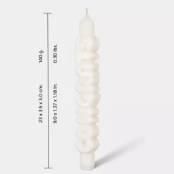 Taper Candle CONGRATS Hvit