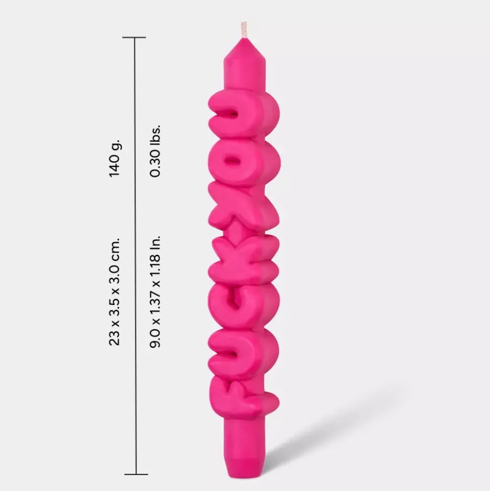 Taper Candle F*CK YOU Rosa