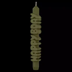 Taper Candle HAPPY BDAY Olivengrønn