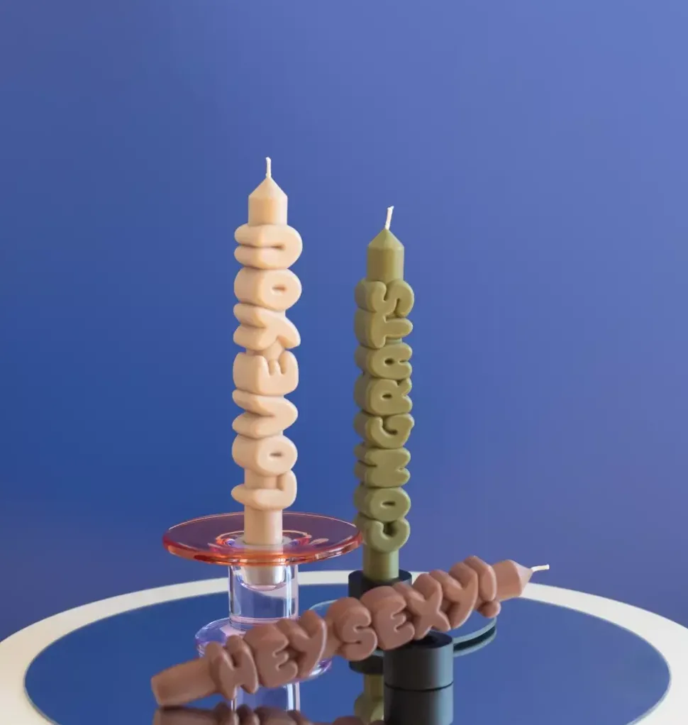 Taper Candle HEY SEXY! Mocca