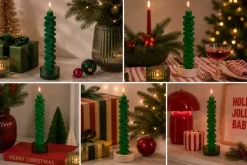 Taper candle HO HO HO! Grønt