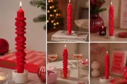 Taper candle HO HO HO! Rødt