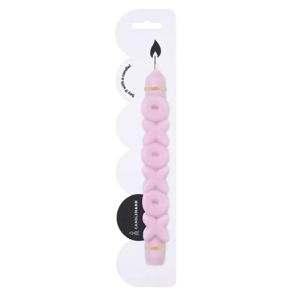 Taper Candle XOXOXO Lilla