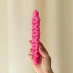Taper Candle XOXOXO Rosa