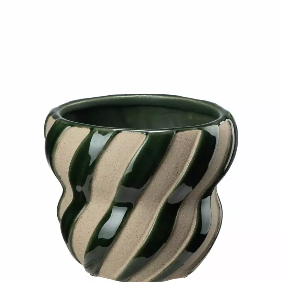 TARALD Potte D18 H15cm Mørkegrønn P15