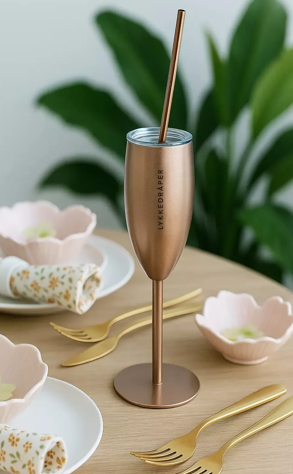 Termo Champagneglass Lykkedråper