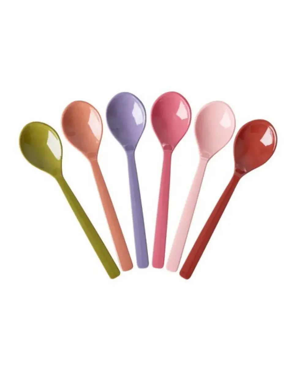 Teskjeer Melamin Solid Colors 6Stk