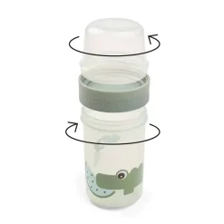 To Go 2-Way Snack Container L Croco Green