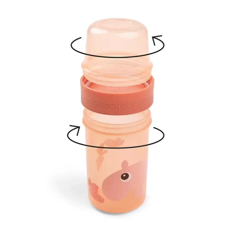 To Go 2-Way Snack Container L Ozzo Papaya