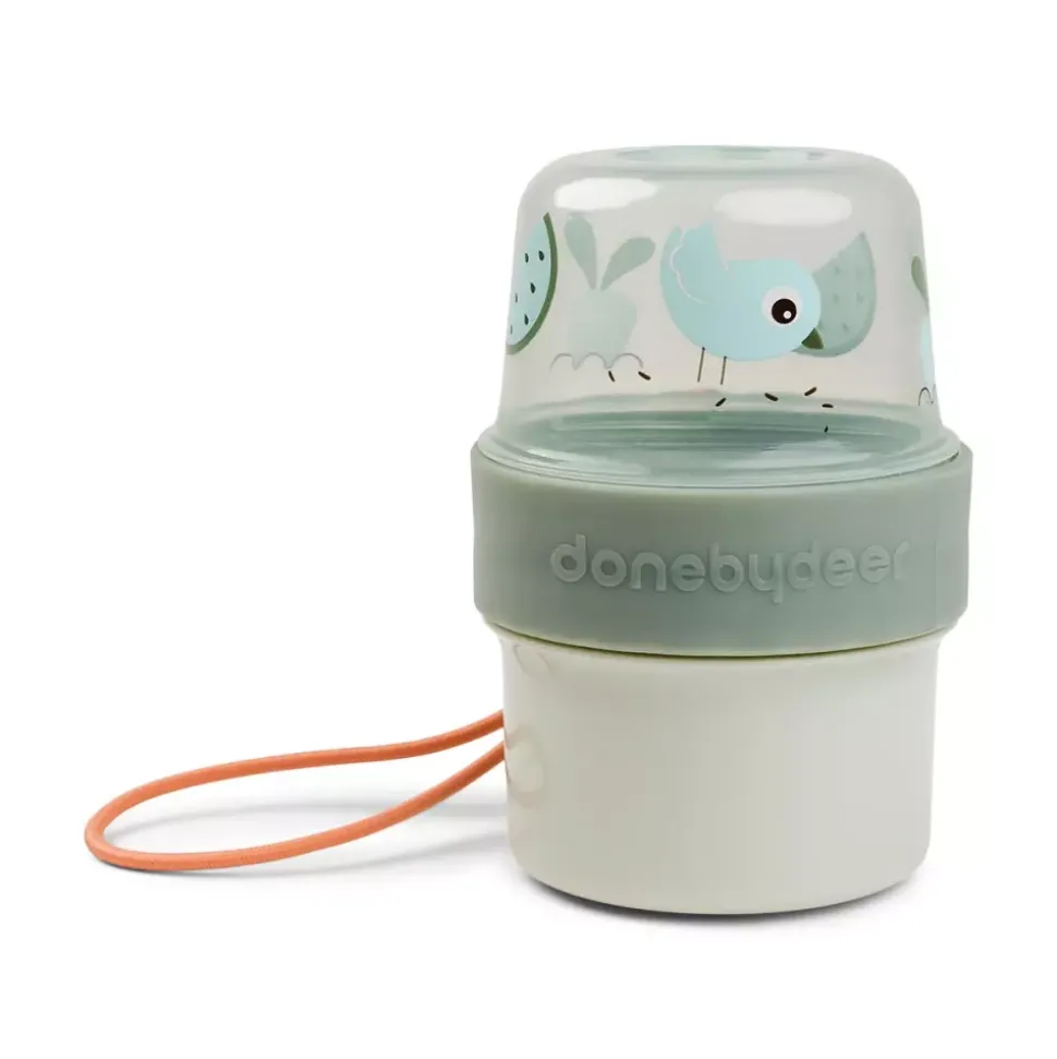 To Go 2-Way Snack Container S Birdee Green