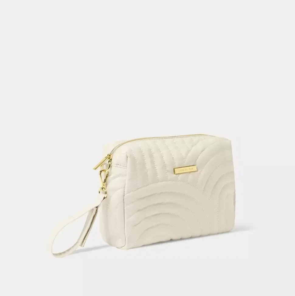 Tolettveske/Veske Vattert Beige
