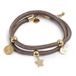 To Rads Satengarmbånd Med Charms G