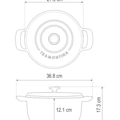 Tramontina - Ampezzo - Støpejernsgryte 26 cm - 5,6 l
