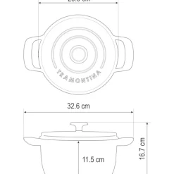 Tramontina - Ampezzo - Støpejernsgryte 22 cm - 3,7 l
