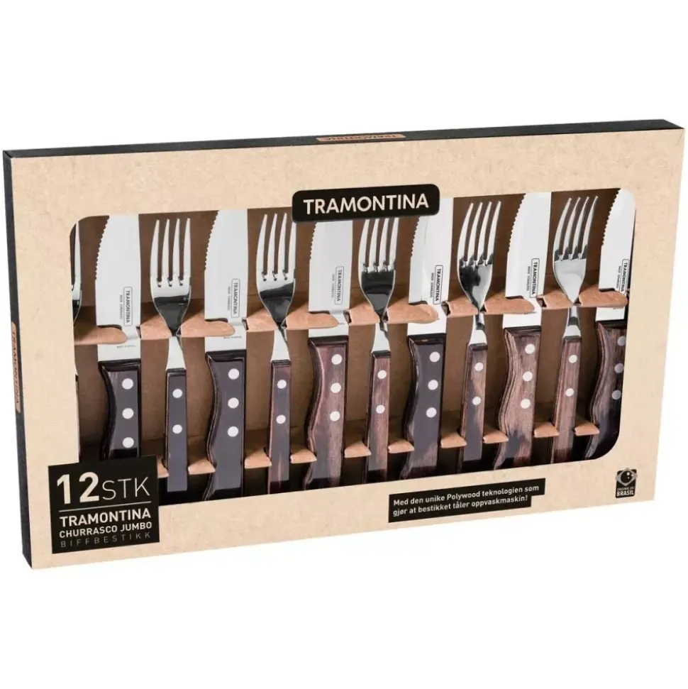 Tramontina Biffbestikk Jumbo 12 deler