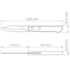 Tramontina - Polywood FSC - Skrellekniv 7,5 cm