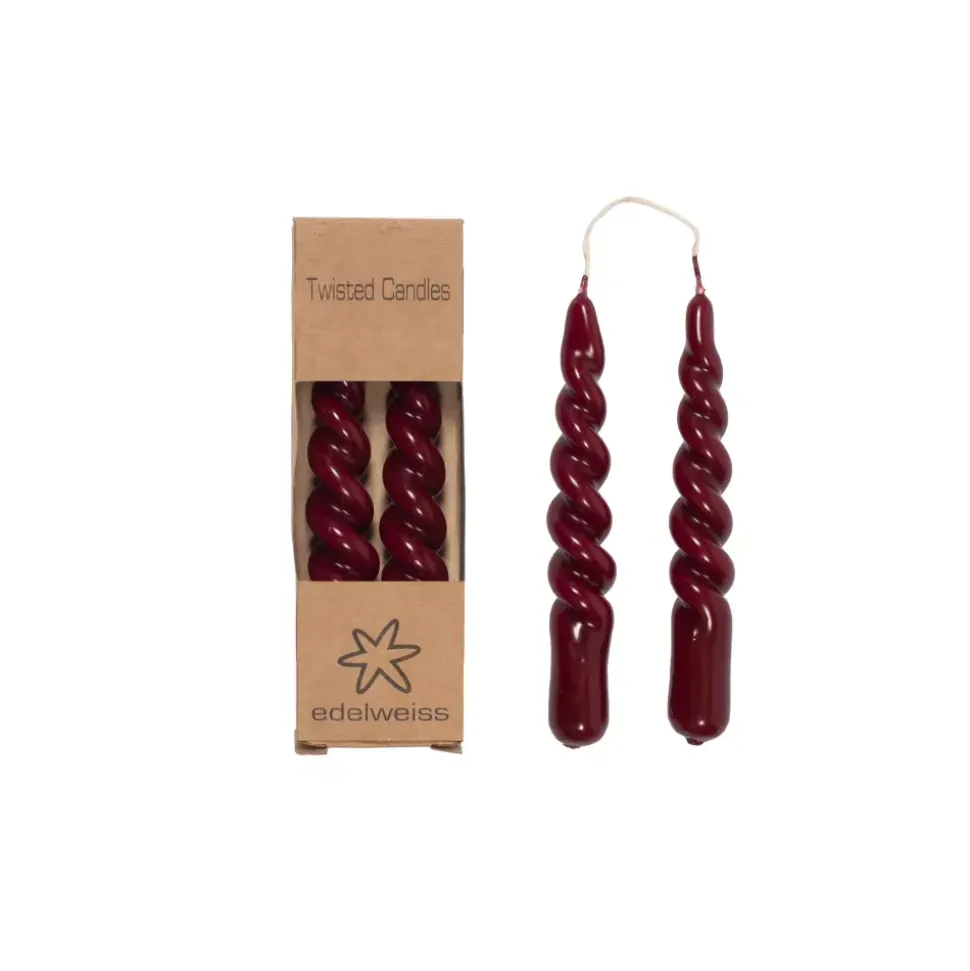 Twisted Candles Bordeaux m/Lakk L14