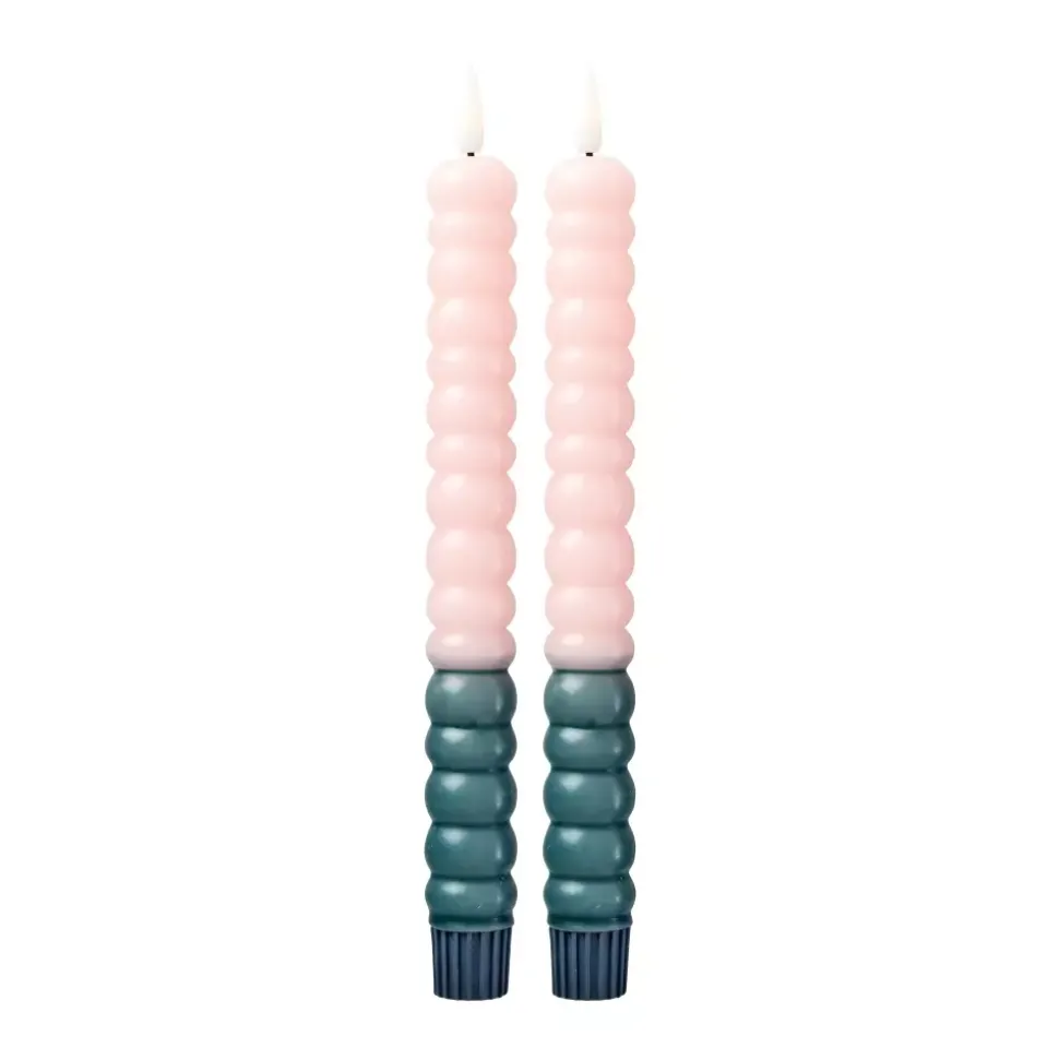 Twisted Led-Lys Grønn & Rosa 2pk