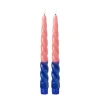 Twisted Led-Lys Navy & Coral 2pk