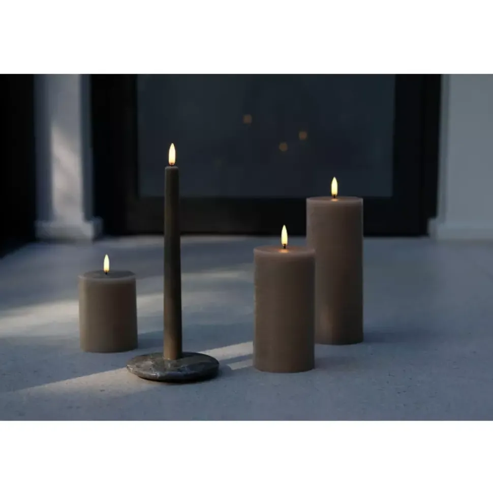 Uyuni lighting - Pillar - LED Kubbelys Brun H22