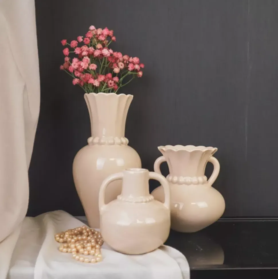 Vase H15 Sand Perlekant