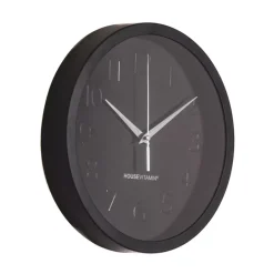Veggklokke Metall/Glass Svart