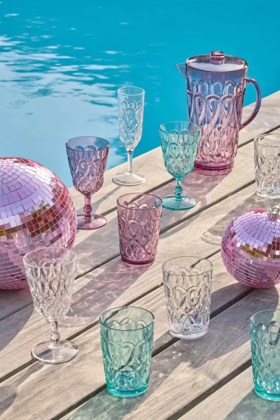 Vinglass Akryl Lilla
