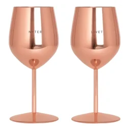 Vinglass Stål Sett Med 2 stk - NYTER & LIVET
